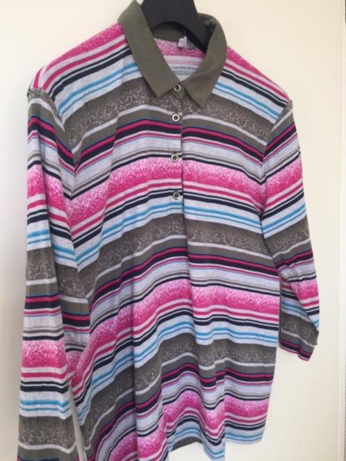 Kleurig poloshirt van Rabe maat 48., Kleding | Dames, T-shirts, Zo goed als nieuw, Maat 46/48 (XL) of groter, Groen, Korte mouw
