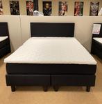 Boxspring 140x200 Zwart stof Direct/Leverbaar#EnschedeE-9684, Zwart, Mwonenenslapen, Mwonenenslapen@ziggo.nl, 200 cm