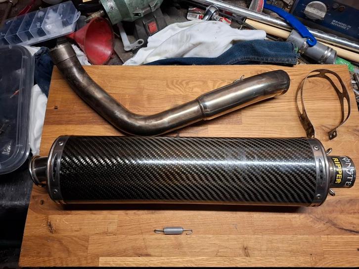 CB600F Hornet demper linkpijp klem JAMA Laser carbon uitlaat, Motoren, Onderdelen | Honda, Ophalen of Verzenden