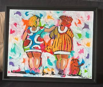 C.Leushuis schilderij 40 bij 50 cm beschikbaar voor biedingen