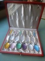 FRIGAST verguld Zilveren Emaille Lepels Cassette Denemarken, Verzenden, Zilver