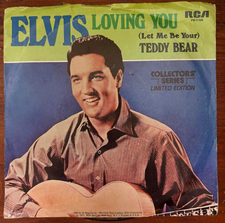 Elvis Presley - Loving You / Teddy Bear 7" Single, Cd's en Dvd's, Vinyl | Overige Vinyl, Gebruikt, Overige formaten, Ophalen of Verzenden