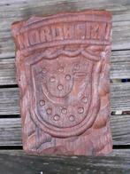 Houten Wapen Nordhorn - Handgesneden, Antiek en Kunst, Kunst | Beelden en Houtsnijwerken, Ophalen of Verzenden