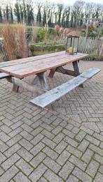Nog 1 picknicktafel,  zwaar, Tuin en Terras, Ophalen, Gebruikt, Rechthoekig, Hout