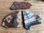 Agaat Plakken Set - 3 Stuks Edelsteen, Ophalen of Verzenden, Mineraal