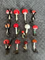 Oude glazen kerstballen. Paddenstoelen te koop per stuk, Diversen, Kerst, Ophalen of Verzenden, Zo goed als nieuw