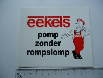 sticker oud EEKELS POMP techniek retro strip machine bouw beschikbaar voor biedingen