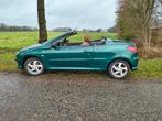 Peugeot 206 1.6 16V CC Roland Garros AUT 2003 Groen, Auto's, Peugeot, 4 cilinders, Cabriolet, 4 stoelen, Leder