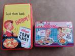 2 mooie blikken Vintage Kellogg"s cornflakes  / All-bran, Ophalen of Verzenden, Gebruikt