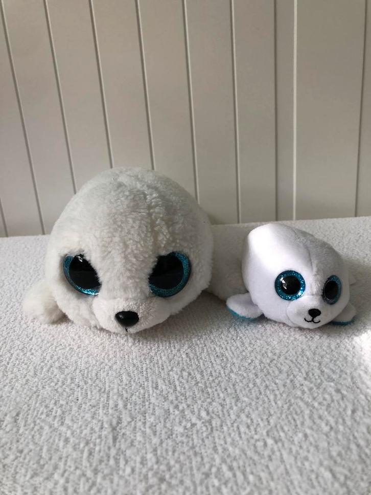 Ty beanie boo Icy, 20cm en 10cm lang, Kinderen en Baby's, Speelgoed | Knuffels en Pluche, Zo goed als nieuw, Overige typen, Ophalen of Verzenden