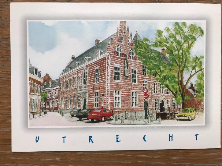 NEDERLAND, ANSICHTKAART met een Aquarel van het PAUSHUIZE, Verzamelen, Ansichtkaarten | Nederland, Gelopen, Utrecht, 1980 tot heden