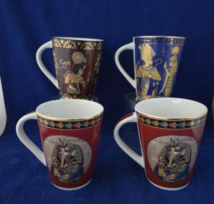 Mokken/Bekers - Limoges-techniek - Fathi Mahmoud (FM), Huis en Inrichting, Keuken | Servies, Zo goed als nieuw, Kop(pen) en/of Schotel(s)