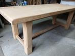 Tafel massief eikenhout Brocante 210x83x76,5, Ophalen, Eikenhout, 50 tot 100 cm, Vijf personen of meer