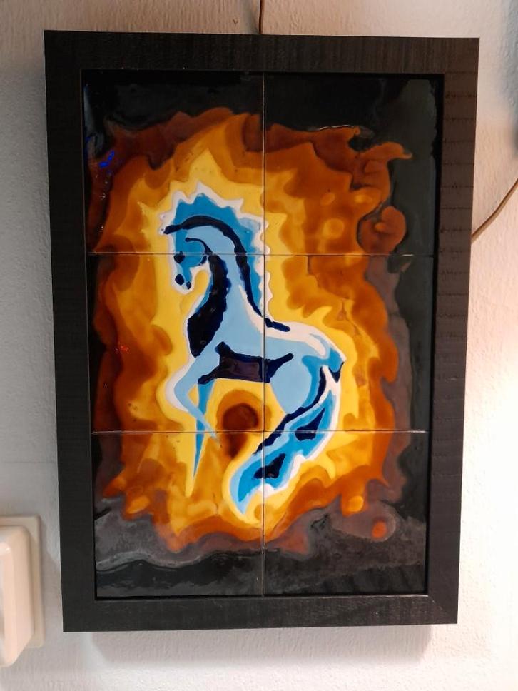 tegeltableau paard vintage, Antiek en Kunst, Antiek | Wandborden en Tegels, Ophalen