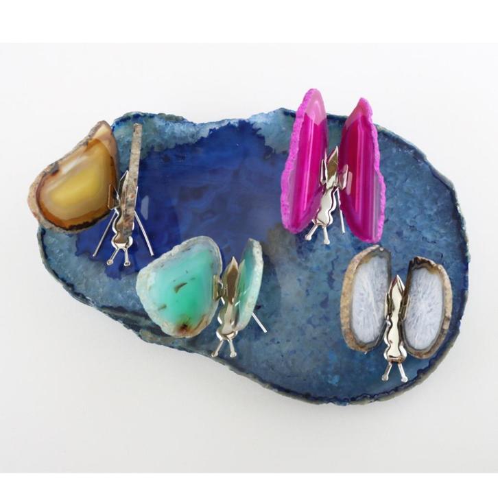 Agaat vlinders - Edelstenen - Natuursteen - Agaat, Sieraden, Tassen en Uiterlijk, Edelstenen, Nieuw, Ophalen of Verzenden