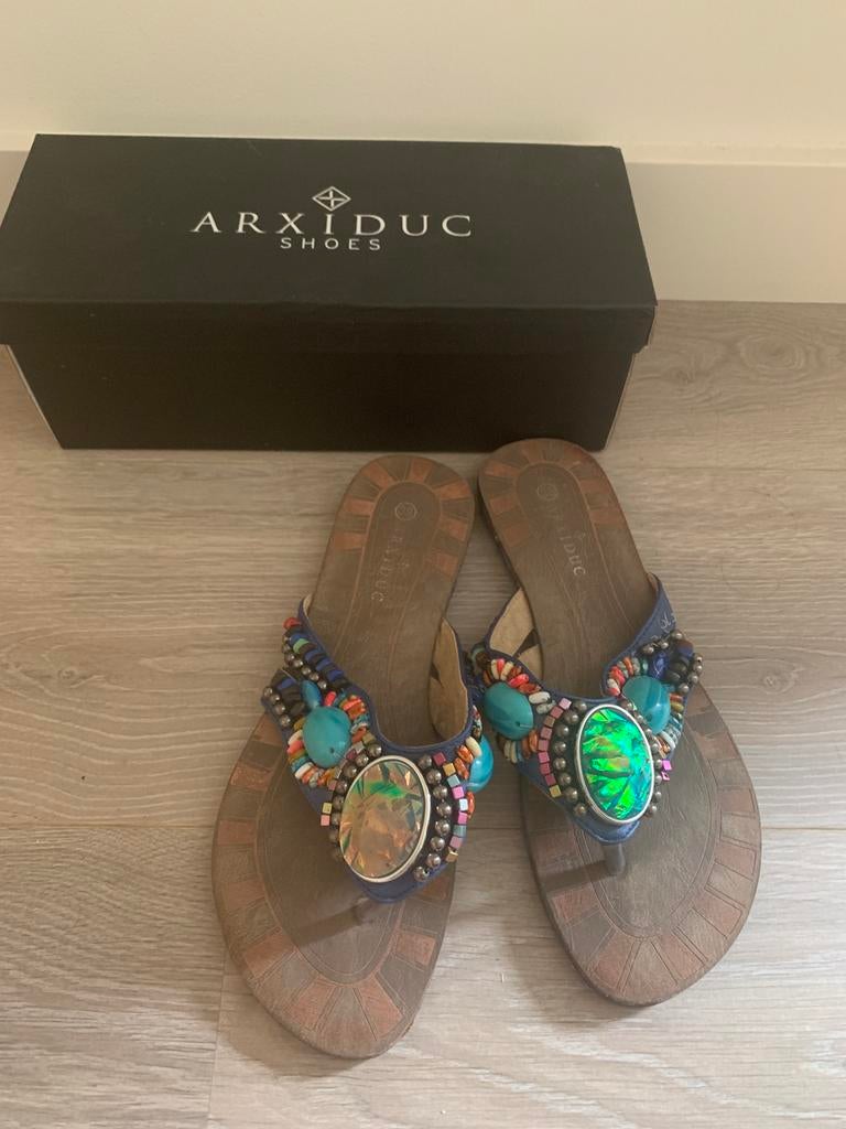 Ibiza leren sandalen, Kleding | Dames, Schoenen, Ophalen of Verzenden, Nieuw, Sandalen of Muiltjes