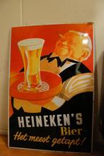 Heineken bier reclame platen van vroeger, Ophalen, Gebruikt, Reclamebord