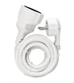 Witgoed verlengsnoer met platte stekker 3m H05VV-F 3G1,5mm2, Verzenden, Nieuw