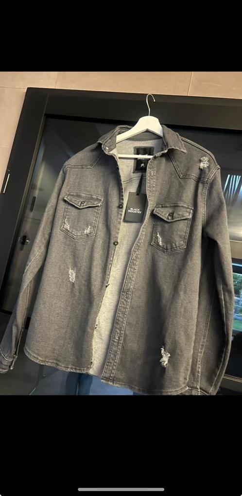Grijs Denim Overshirt – Black Industry | Maat XL valt als L, Kleding | Dames, Truien en Vesten, Maat 42/44 (L), Grijs, Ophalen of Verzenden