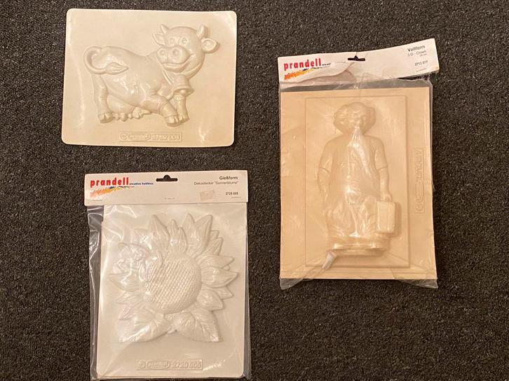Prandell reliëf gietvormen koe clown zonnebloem, Hobby en Vrije tijd, Knutselen, Nieuw, Materiaal, Ophalen of Verzenden