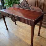 Engelse bijzettafel van mahinie, Ophalen, Gebruikt, 100 tot 150 cm, 25 tot 50 cm