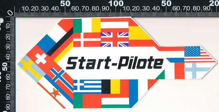Sticker: Start Pilote, Verzamelen, Stickers, Zo goed als nieuw, Auto of Motor, Ophalen of Verzenden