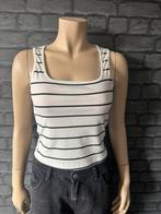 Shein top wit zwart maat S, Kleding | Dames, Tops, Verzenden, Zo goed als nieuw, Wit, Zonder mouw