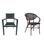 Textileen Terrasstoelen, Batyline horeca stoelen  784, Huis en Inrichting, Stoelen, Ophalen of Verzenden, Nieuw, Zwart, Vijf, Zes of meer stoelen