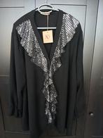 Nieuwe Roeselblouse Zwart met Zilveren Pailletten - Maat 52, Kleding | Dames, Blouses en Tunieken, Ophalen of Verzenden, Nieuw