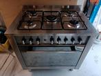 Indesit KP9F91S(X)/NL Gasfornuis - Gebruikt, Witgoed en Apparatuur, Fornuizen, Gebruikt, 60 cm of meer, Ophalen of Verzenden, Gas