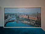 Foto centraal station Amsterdam CS jaren 70 32 x 59cm, Ophalen of Verzenden, Zo goed als nieuw, Trein, Kaart of Prent