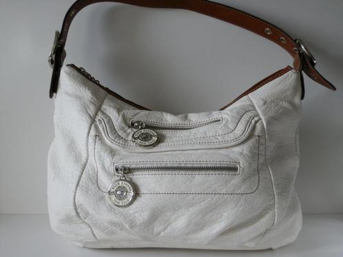 Kathy Fifth Avenue New York damestas . Leer . Wit ., Sieraden, Tassen en Uiterlijk, Tassen | Damestassen, Zo goed als nieuw, Overige typen