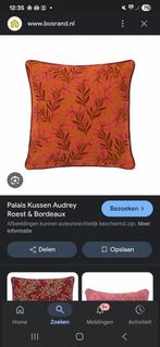 Palais kussen Audrey roest bordeaux als nieuw, Ophalen of Verzenden, Zo goed als nieuw, Vierkant