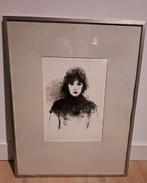 Unica droge naald ets  Leo van Sluis, Antiek en Kunst, Kunst | Litho's en Zeefdrukken, Ophalen
