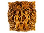 Balinees 3 dimensionaal houtsnijwerk paneel Bali Indonesië, Ophalen of Verzenden