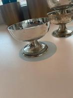10 verzilverde schaaltjes vintage/antiek, Huis en Inrichting, Keuken | Servies, Ophalen, Overige materialen, Gebruikt, Schaal of Schalen