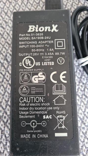 BionX lader 3.45A G2 ebike Trek SA190B-24U beschikbaar voor biedingen