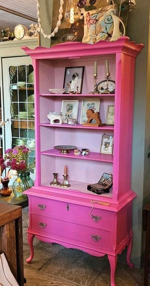 Queen Ann kast 2 delig, Huis en Inrichting, Kasten | Boekenkasten, Gebruikt, Minder dan 100 cm, 25 tot 50 cm, Ophalen