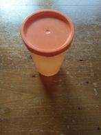 Drink beker, oranje als nieuw met schroefdop, Ophalen of Verzenden, Zo goed als nieuw