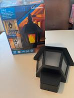 Ongebruikte buitenlamp met vlam/wit licht, Zonne-energie, Kunststof, Minder dan 50 watt, Wandlamp