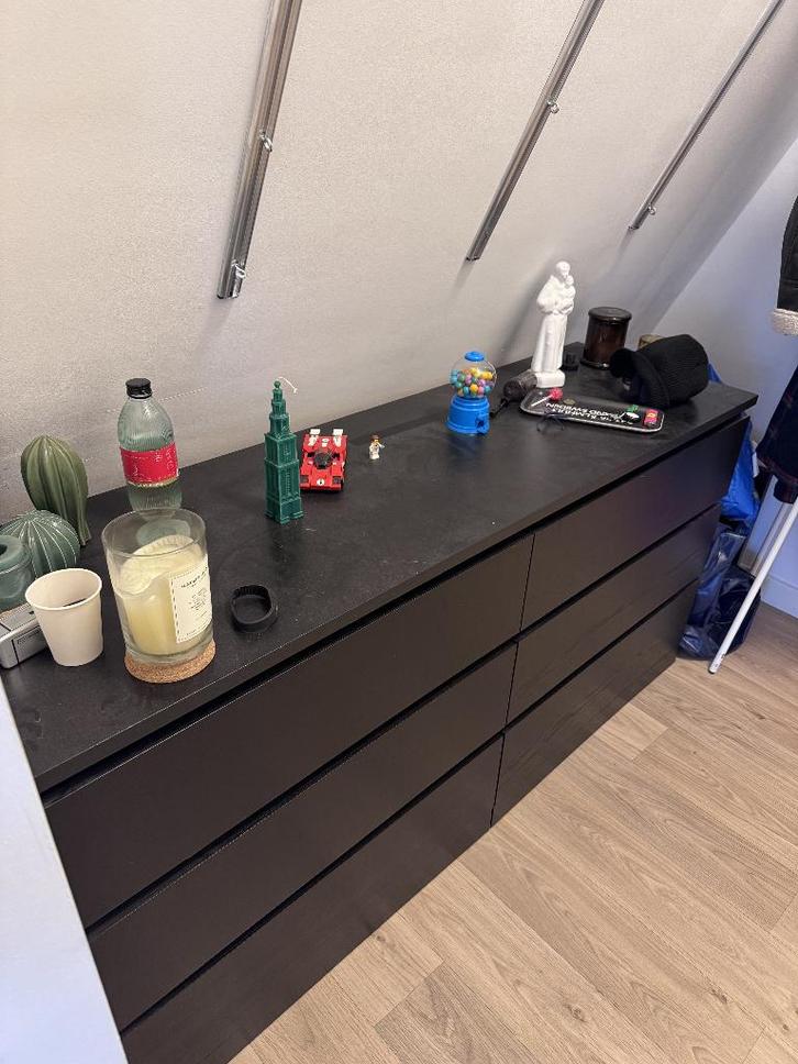 IKEA MALM Armario Negro, Huis en Inrichting, Kasten | Kledingkasten, Zo goed als nieuw, Minder dan 100 cm, 50 tot 100 cm, 25 tot 50 cm