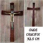 Antieke crucifix kruisbeeld 32.5 cm, Verzenden, Zo goed als nieuw, Overige typen, Christendom | Katholiek