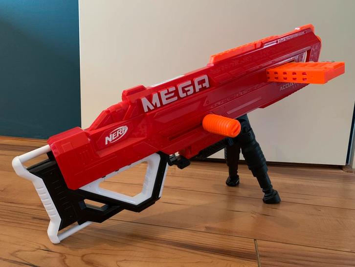 Nerf Mega Thunderhawk gun met 10 grote kogels, Kinderen en Baby's, Speelgoed | Buiten | Actiespeelgoed, Zo goed als nieuw, Ophalen