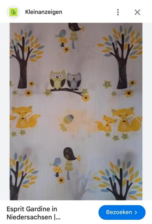 Esprit - Kindergordijnen Forest 2stuks 150x188 cm, Huis en Inrichting, Stoffering | Gordijnen en Lamellen, Zo goed als nieuw, 200 cm of meer
