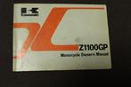 Kawasaki Z1100GP 1982 motorcycle owner's manual Z1100-B2, Motoren, Ophalen of Verzenden, Kawasaki