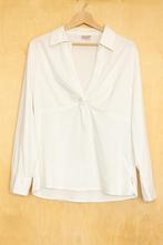 Biaggini mooie katoenen witte top met knoop 46 XL, Biaggini, Wit, Maat 46/48 (XL) of groter, Ophalen of Verzenden