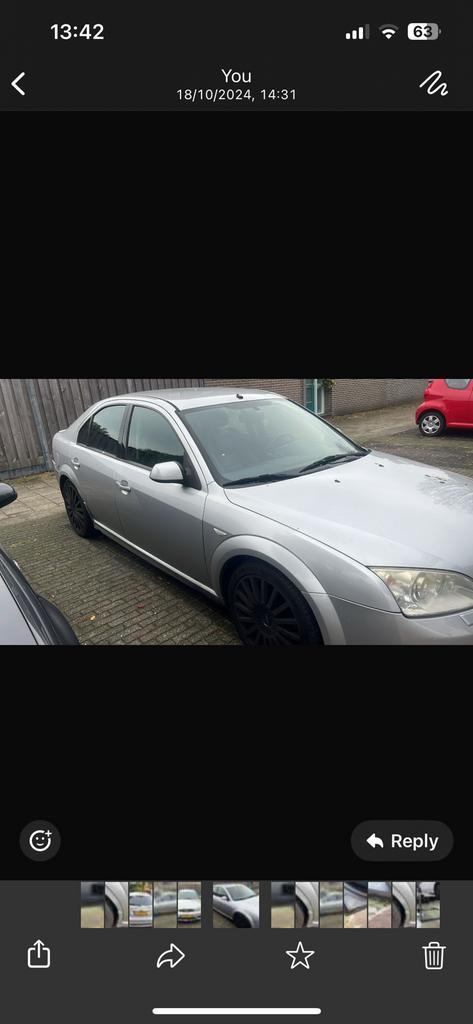 Ford 2003 Grijs, Auto's, Ford, Particulier, Mondeo, Benzine, Sedan, Geïmporteerd, Zilver of Grijs, Zwart, Kunstmatig leder, Ophalen