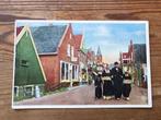 Ansichtkaart Volendam 1956 klederdracht oude huizen kenmerk, 1940 tot 1960, Noord-Holland, Ongelopen, Ophalen of Verzenden