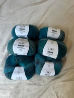6 x Lang Yarns Orion 013 Turquoise/Blauw merino (cloud), Hobby en Vrije tijd, Ophalen of Verzenden, Nieuw, Breien of Haken, Wol of Garen