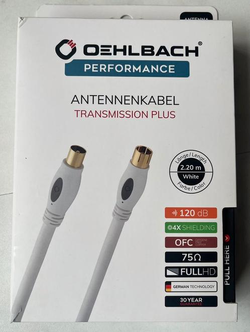 nieuw in doos oehlbach antennekabel transmission plus 2.2m, Audio, Tv en Foto, Audiokabels en Televisiekabels, Nieuw, Luidsprekerkabel